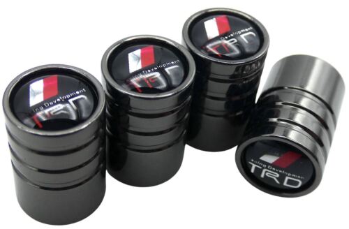 4 TRD Racing Development Tire Valve Stem Caps For Car, Truck Universal Fitting