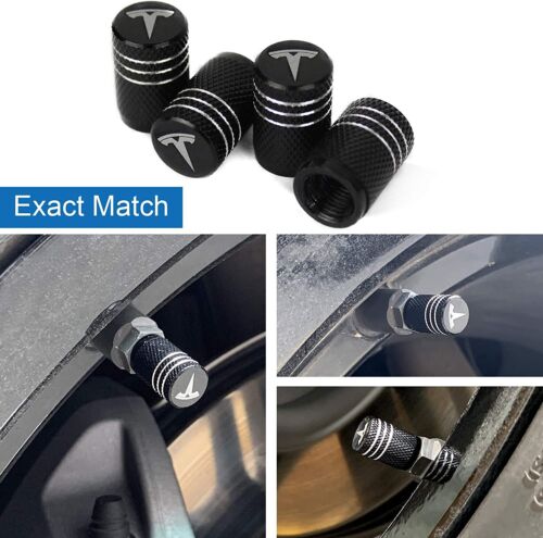 4PCS Tire Caps Aluminum Alloy Valve Stem Cap Accessories for Tesla Model Y 3 X S