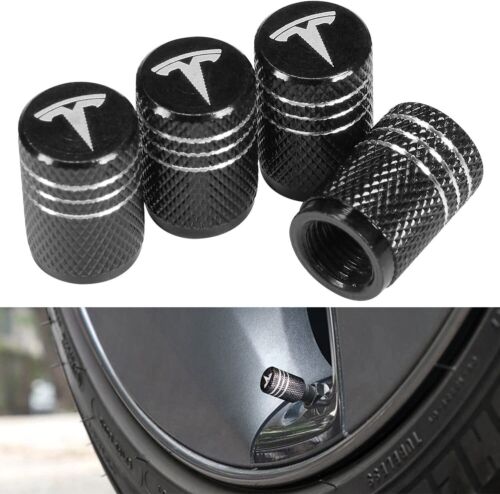 4PCS Tire Caps Aluminum Alloy Valve Stem Cap Accessories for Tesla Model Y 3 X S